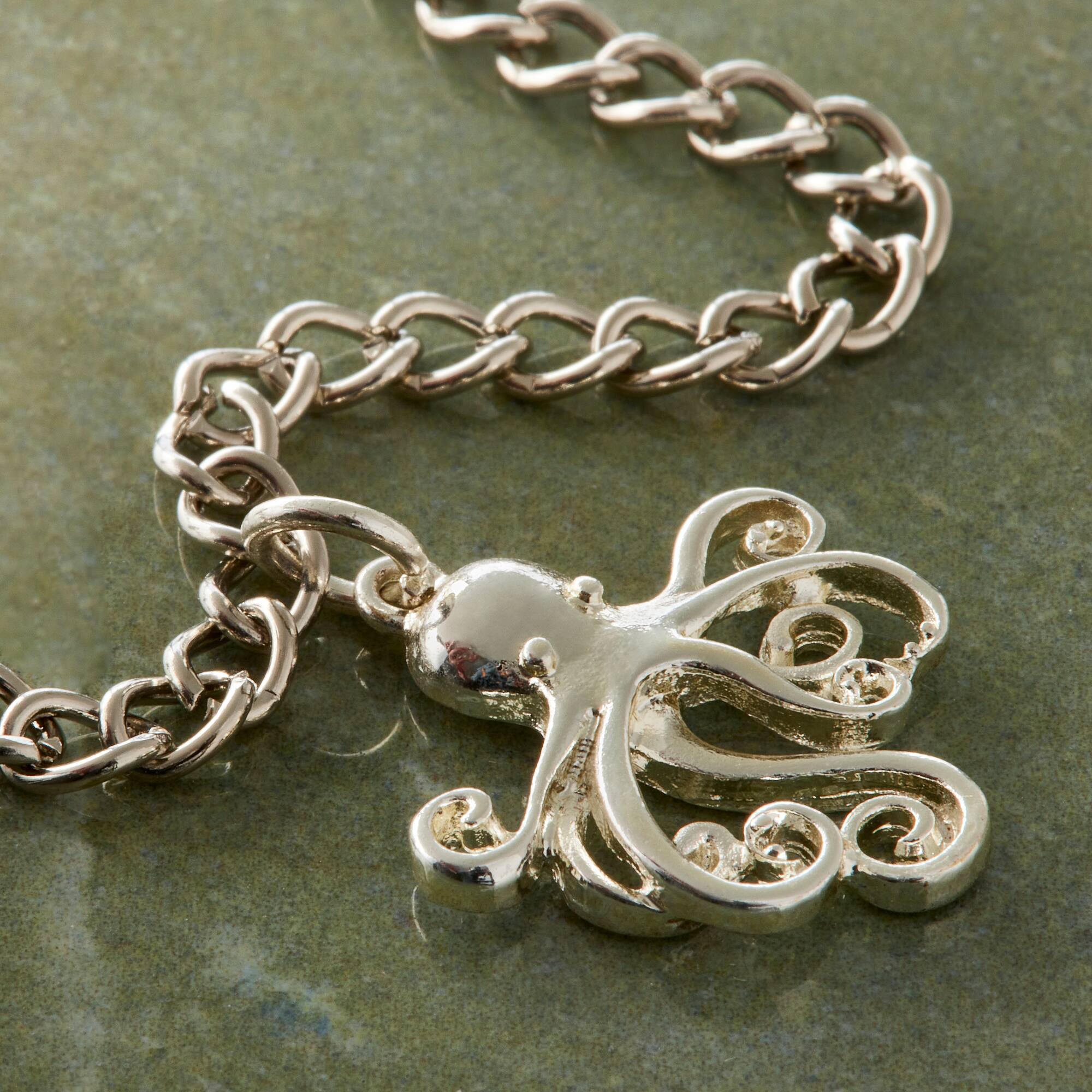Silver Plated Octopus Charm by Bead Landing™